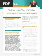 Sermon Note: Walking in The Way of A Father