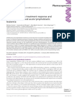 Role of Mirnas in Treatment Response and Toxicity of Childhood Acute Lymphoblastic Leukemia