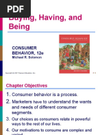 1 Buying, Having, and Being: Consumer Behavior, 12E