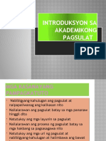 Introduksyon Sa Akademikong Pagsulat