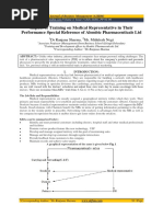 Impact of Training On Medical Representative in Their Performance Special Reference of Alembic Pharmaceuticals LTD