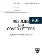 Resumes and Cover Letters: Extension School