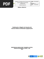 Manual Operativo Registro y Clasificación de Usuarios