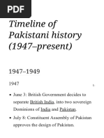 Timeline of Pakistani History (1947-Present) - Wikipedia