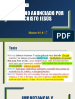 El Ayuno Anunciado Por Cristo Jesús