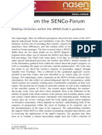 Points From The Senco-Forum: Seeking Inclusion Within The Send Code'S Guidance