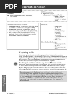 Paragraph Cohesion: Exploring Skills