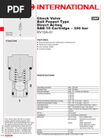 Check Valve Ball Poppet Type Direct Acting SAE-10 Cartridge - 350 Bar