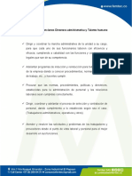 Descripcion de Funciones Directora Administrativa y Talento Humano