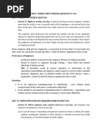 Article 91. Right To Weekly Rest Day. It Shall Be The Duty of Every Employer, Whether