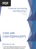 Financial Accounting and Reporting 1: Cash and Cash Equivalents Bank Reconciliation Proof of Cash