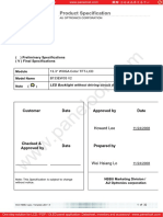 Product Specification: Preliminary Specifications (V) Final Specifications