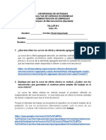 Taller # 5. Modelo de Demanda y Oferta Agregada. Economía Cerrada.