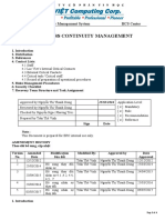 Business Continuity Management: Information Security Management System HCS Center