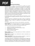 Proceso de Administracion de Riesgo