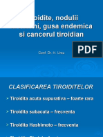 Tiroidite, Nodulii Tiroidieni, Gusa Endemica Si Cancerul Tiroidian