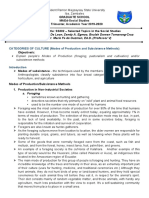 CATEGORIES OF CULTURE (Modes of Production and Subsistence Methods)