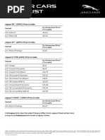 Jaguar Price List PDF