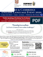 Oxford & Cambridge English Language Event 2020 (11 & 18 Jul 2020)