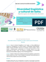 Curso - Diversidad Cultural y Linguistica de Salta 2020