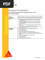 Sikagard - 720 Epocem: 3-Part Cement and Epoxy Combination Micro Mortar For Surface Sealing