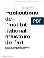 Publications de L'institut National D'histoire de L'art