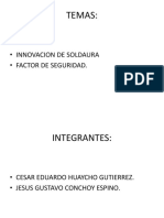 Imnovación de Soldadura. Exposición Grupo 01