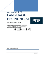 English Language Pronunciation: Instructional Plan