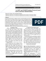 Extensive Reviews of OSPF and EIGRP Routing Protocols Based On Route Summarization and Route Redistribution