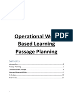 Operational Work Based Learning Passage Planning