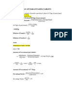 Assay of Paracetamol Tablets