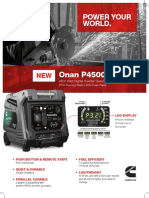 Onan 4500i Spec Sheet