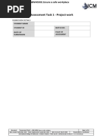 Assessment Task 1 - Project Work: Student Name Student Id Batch No. Date of Submission