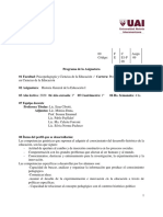 Historia General de La Educación I Programa 2020 PDF