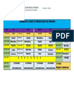 Horario de Clases No Presenciales de Segundo