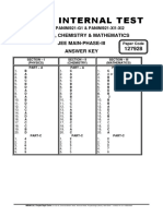 Fiitjee: Internal Test