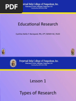 Educational Research: Cynthia Stella F. Baniqued, RN, LPT, MAED-GC, RLGC