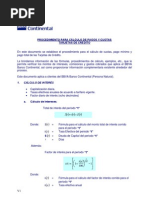 Calculo Cuotas Tarjeta de Credito