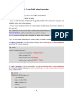 I. Create Table Using Constraints What Is Constraint?