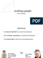 Describing People: Physical Appearance