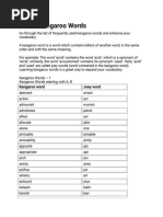 Kangaroo Words and List of Manias