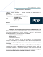 Planificación Análisis Matemático I - 2017 - José Nieto PDF