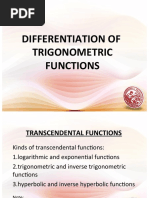 Lesson 1 Derivative of Trigonometric Functions