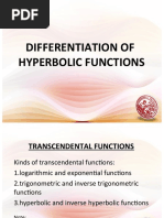 Lesson 3 Derivative of Hyperbolic Functions