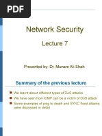 Network Security: Presented By: Dr. Munam Ali Shah