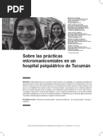 Sobre Las Practicas Micromanicomiales en Un Hospital Psiquiatrico de Tucuman - Clepios N°80