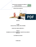 Aspectos Subjetivos y Objetivos Del Derecho Mercantil