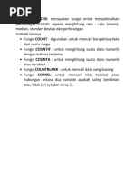 Fungsi Excel Statistik