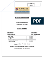 Markstrat Simulation: Group Assignment - 1 "Marketing Strategy"