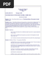 The Revised Rules of Procedure For Small Claims Cases A.M. No. 08-8-7-sc As Amended by OCA Circular No.45-2019)